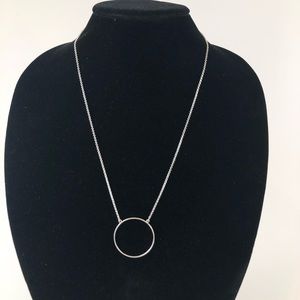 Lele Sadoughi Circle Silver Necklace